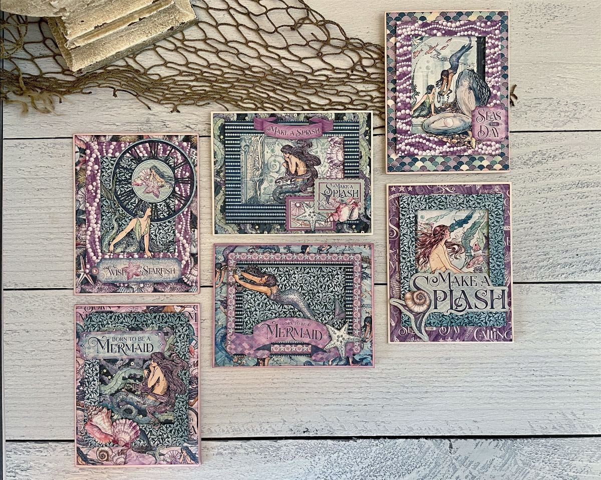 Graphic 45 Make A Splash - Dimensional Pop Up Card Set Monthly Kit 2023 Vol 6